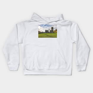 Fountains Abbey North Yorkshire art. English countryside Kids Hoodie